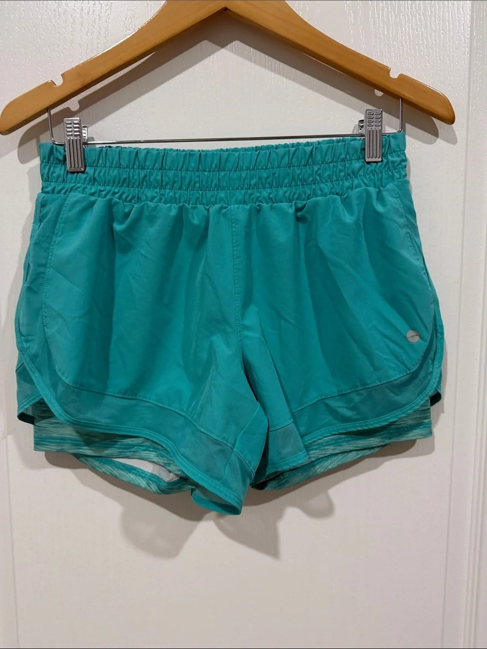 Avia Women’s Teal Active Running Shorts size medium fitness athletic workout